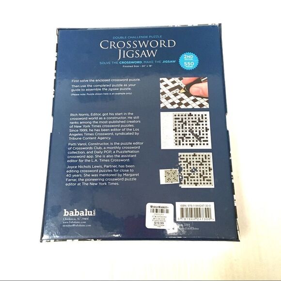 NIB World Market crossword jigsaw puzzle 550pieces - Picture 2 of 4